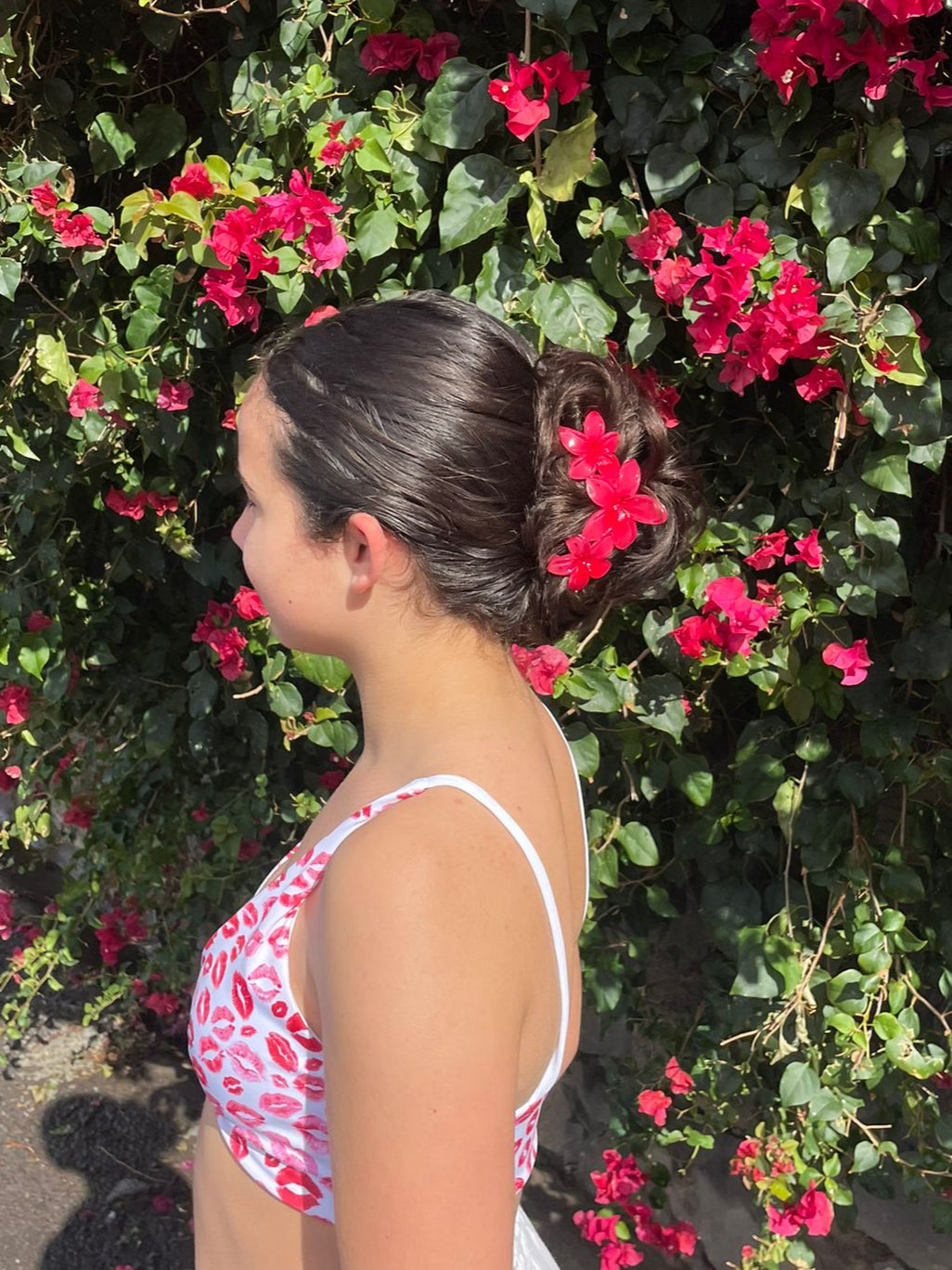 Mola de cabelo vermelha